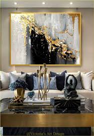 Oil Painting Original Oil Painting Abstract Modern On Canvas Etsy In 2020 Gold Living Room Decor Decor Victoria Art
