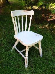 Shabby Chic Upcycled Vintage Distressed Antique White Chair White Distressed Furniture Distressed Furniture Vintage Dining Chairs