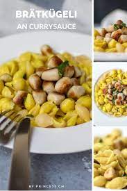 bratkugeli mit currysauce pasta einfach schnell rezept rezepte essen currysauce
