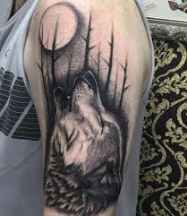 Wolf Howling At The Moon Tattoo Best Wolf Tattoos For Men Cool Wolf Tattoo Designs And Ideas For Guys Wolf Tattoos Men Wolf And Moon Tattoo Tattoos For Guys