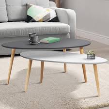 Cette table basse est un véritable objet deux en un. Tables Basses Gigognes Scandinaves Blanche Et Grise Id Market