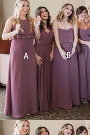 Bridesmaid Dress Purple A Line Bridesmaid Dress Cheap Bridesmaid Dr Purple Chiffon Bridesmaid Dress Dusty Purple Bridesmaid Dresses Bridesmaid Dresses Online