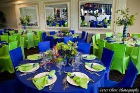 Now That S Blue And Green Whoa Lime Green Weddings Green Wedding Decorations Bar Mitzvah Decorations