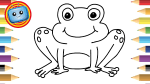 How To Draw A Frog Colouring Book Simple Drawing Game Animation Coloring Books Easy Drawings Drawing Games
