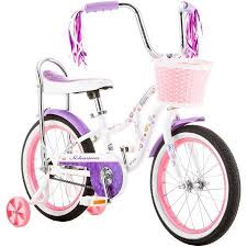 Schwinn Bloom Kids Bike 16 Inch Wheel Training Wheels Girls White Walmart Com In 2021 Kids Bike Bicycle Schwinn