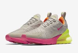 Nike Air Max 270 Womens Desert Sand Volt Orange Pink Ah6789 005 New Running 7 12 Nike Air Max Best Sneakers Womens Sneakers