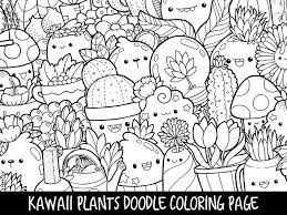 Hundreds of free spring coloring pages that will keep children busy for hours. Plants Doodle Coloring Page Printable Cute Kawaii Coloring Page For Kids And Adults Doodle Coloring Cute Coloring Pages Plant Doodle