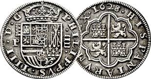 Coin Value: Spain 1, 2, 4, 8, and 50 Reales (Philip III, Philip IIII,  Charles II) (Fakes are possible) 1607 to 1700