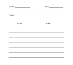 Cause Effect Flow Chart Graphic Organizer For Cause And