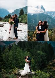 And there's no better (or easier) way to make the most of your wedding photographer than to have them use your location as a gorgeous backdrop. Washington Mountain Wedding The Foxes Photography