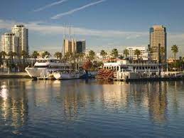 Photographic Print California Long Beach Shoreline Village Marina And City View Usa By Walter Bibikow 24x18in City View Travel Photographer Shoreline