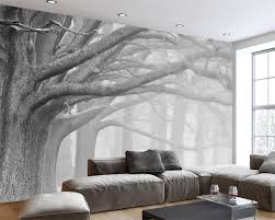 ● el grueso del producto es 5mm. Fondos De Pared Decoracion 3d Papel Tapiz Dormitorio Sala De Estar Murales Bosque Arbol Blanco Y Negro Beibehang Jykatwo32