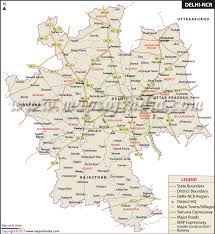 It forms the national capital territory of delhi, rather than being part of a state. Delhi Ncr Map