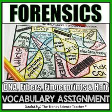 Grab This Dna Fibers Fingerprints And Hair Vocabulary Assignment For A No Prep Print Forensics Elementary Science Activities Middle School Science Teacher