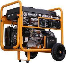 Top picks related reviews newsletter. Amazon Com Steele Products Sp12000cn 12 000 Watt Gasoline Powered Electric Start Portable Generator Carb Approved Yellow And Black Garden Outdoor