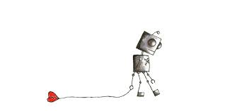 Black And White Cartoon Illustration Broken Heart Cartoon Popular Items For Broken Hearts On Etsy Robot Art Print Lonely Art Mindfulness Art