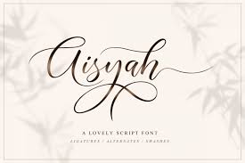 As the google fonts api becomes widely. Aisyah Lovely Script Free Script Fonts Contemporary Fonts Script Fonts