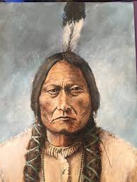 Painting Little Bighorn battle leaders