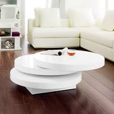 Triplo Round Gloss Swivel Coffee Table White Dwell 299 Muebles Contemporaneos Muebles Centros De Mesa