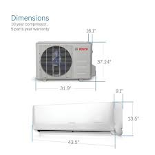 The ductless air conditioning system outdoor units, which have a small footprint and can be hidden by foliage, complete the system. Bosch Max Performance Energy Star 3 Zone 27 000 Btu 2 25 Ton Ductless Mini Split Air Conditioner With Heat Pump 230 Volt 8733954461 The Home Depot
