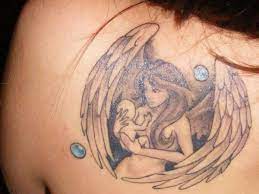 Mother Son Symbol Tattoo Designs Mom Lovingly Holding Her Newborn This Tattoo Shows Tha Tattoo Designs For Girls Angel Tattoos For Women Angel Tattoo Designs