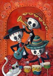 68 Calacas Tocando 101 Musicos Dia De Muertos Day Of The Dead Art Dia De Los Muertos Art