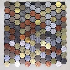 Gạch mosaic lục giác màu tự dính MT-GM02110 | Vật liệu xây dựng Newlando.vn