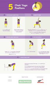Yoga Chair Positions Infographic Ecogreenlove Desk Yoga Poses Yoga Poses Yoga Infographic