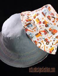 Toddler And Baby Reversible Bucket Hats Link To Free Pattern Toddler Hat Pattern Baby Hat Patterns Hat Patterns To Sew