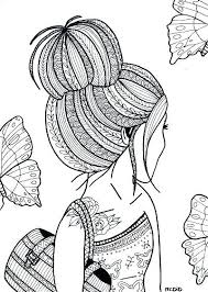 Printable Coloring Pages For Girls Hard Pretty Girl Coloring Pages For Girls Hard Coloring Pages For Teenagers Doodle Art Designs Coloring Pages For Girls