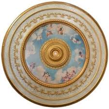 Cherub Ceiling Medallion Round Colorful With Images Ceiling Medallions Sky Ceiling Victorian Ceiling Medallions