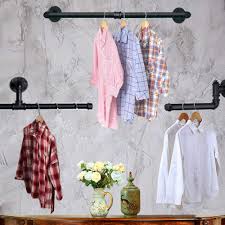 Wall shelves which are easy to install and add convenience and style to any room. Tlbtek 36inch Industrial Pipe Clothes Rack Heavy Duty Rustic Clothes Hanging Shelves System Wall Mounted Detachable Black Iron Metal Garment Bar For Retail Display Closet Organization Storage Organization Home Kitchen Ohmychalk Com