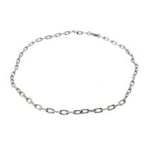 Nothing in this category is plated. Cartier Santos Necklace In 18k White Gold Chain Link 16 Inches Long