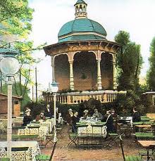 Um 1900 Berlin Musikpavillion Im Restaurantgarten Regelin Kaiserreich Berlin Ausstellung