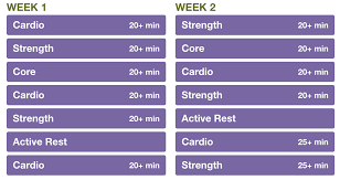 4 week workout plan