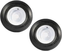 2 Pack Trailer Tire On Rims 20 5 X 8 X 10 205 65 10 20 5x8 0 10 5lug White Wheel Walmart Com