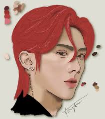 Fanart] Ricky with Red Hair : r/zerobaseone