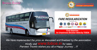 We At Parveentravels Always Put The Customer First Hence We Have Implemented The Regularized Fare By Tamilnadu Omni Bus Owner Bus Travel Bus Travel Marketing