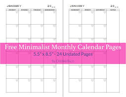 Free Minimalist Calendar Pages Dielikedisco Com Calendar Pages Minimalist Calendar Calendar