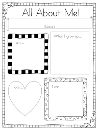 All about me worksheets for kindergarten and first grade! All About Me Writing Prompts For Kindergarten Or First Grade Preschool Writing Writing Activities First Grade Writing Prompts