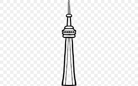 Cn Tower Drawing Black And White, Png, 512X512Px, Cn Tower, Black, Black  And White, Candle Holder,