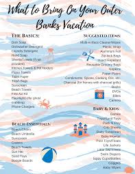 Fulfill your house rental packing list online Checklist What To Bring On Your Outer Banks Vacation Beach Realty Nc