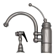 The americana collection embodies a rustic, country farmhouse look that exudes the style, grace, and quality craftsmanship of a bygone era. Whitehaus Collection Single Handle Standard Kitchen Faucet With Side Sprayer In Polished Chrome 3 3170 Poch The Home Depot