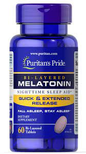 Bi Layered Melatonin 5 Mg 60 Tablets Sleep Relaxation Supplements Puritan S Pride Best Supplements For Health Relaxation Supplements Puritans Pride