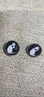 Studded Paw Earrings, Cat Lover, Cat Mom Gift, Handmade Gifts, Handmade  Studs, Handmade Pet Inspired Jewelry