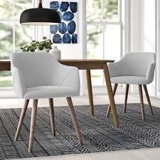 Brie Solid Wood Upholstered Dining Chair Reviews Allmodern In 2020 Dining Chairs Dining Chair Upholstery Upholstered Arm Chair