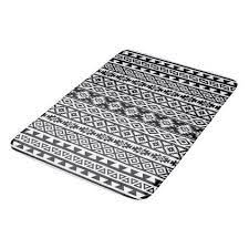 Instantly update your bathroom with our collection of unique and boho bath mats. Aztec Stylized Pattern Black Amp White Bathroom Mat Pattern Sample Design Template Diy Cyo Custo Black And White Style Black White Bathrooms White Bathroom