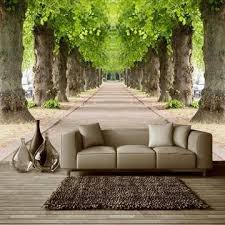 Bvmhome Mural 3d Free Shipping Nature Landscape Wallpaper Sunshine Forest Road Wall Wallpaper Wallpaper Living Room Landscape Wallpaper
