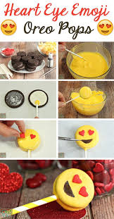 Heart Eye Emoji Oreo Pops Recipe Oreo Pops Emoji Party Emoji Birthday Party