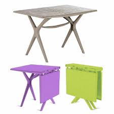 Grosfillex Sigma Collapsible Folding Garden Camping Patio Dining Furniture Table Patio Dining Furniture Table Furniture Furniture